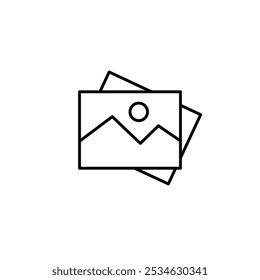 image galery thin outline icon vector design good for web or mobile app