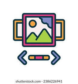 image gallery filled color icon. vector icon for your website, mobile, presentation, and logo design.