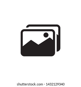 Image gallery flat icon design vector