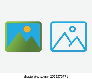 Image Gallery Icon. Picture icon vector isolated on white background. Picture vector icon. photo gallery icon vector. Photo album icons. Image gallery symbol.