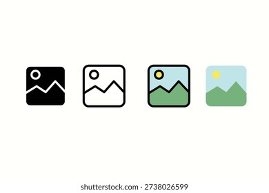 Image and gallery icon set.