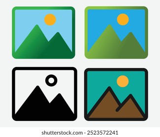 Image Gallery Icon Set. Picture icon vector isolated on white background. Picture vector icons. photo gallery icon vector. Photo album icon. Image gallery symbol.