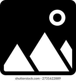 Conjunto de ícones da galeria de imagens. silhueta de uma imagem, ícone do álbum de fotos, ícone da galeria de fotos, símbolo da imagem, sinais de imagem. Ilustração vetorial em fundo transparente isolado, estoque editável.