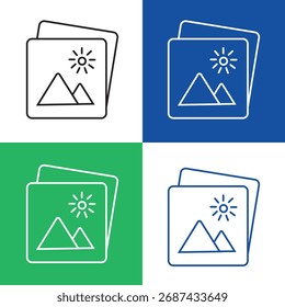 Conjunto de iconos de Galería de Imagen Vector