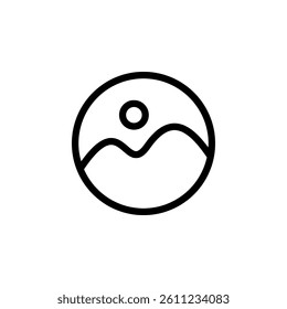 Image gallery icon vector. color editable