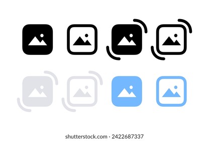 Image or gallery icon. Vector icons