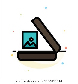 Image, Gallery, Picture Abstract Flat Color Icon Template