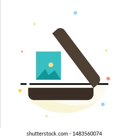 Image, Gallery, Picture Abstract Flat Color Icon Template