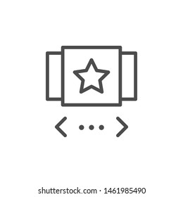 Image gallery slider line outline icon