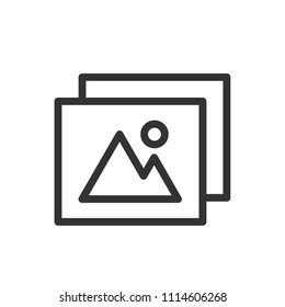 image gallery thin line icon inter face ui -ux
