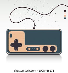 image of game console. retro style