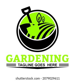 Image of a gardening activity. Can be used for logos or for any graphic purposes. 100% editable.
