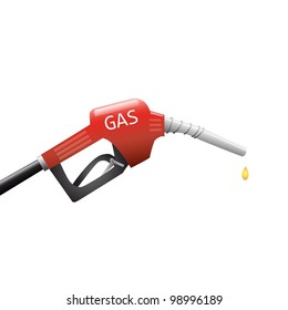 Image of a gas pump with a drop of fuel isolated on a white background. svg