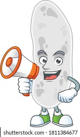 An image of gemmatimonadetes cartoon design style with a megaphone. Vector illustration