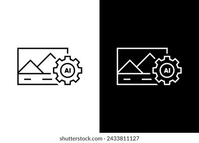 Image generated by AI icon. Vector symbol generated ai.