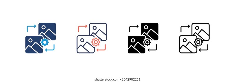Image Generator Icon set multiple style collection