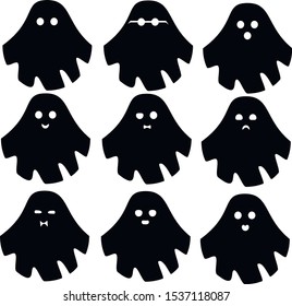 Image of a Ghost with different faces