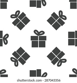 Image of gift box, repeated on white background