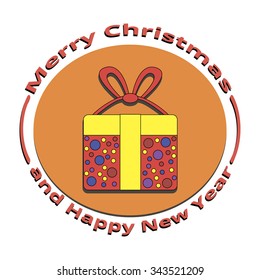 Image gift for Christmas and New Year, on a white background