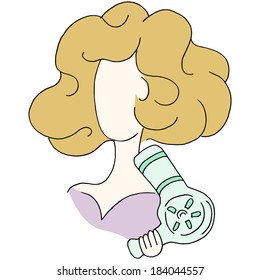 An image of a girl with big hair.