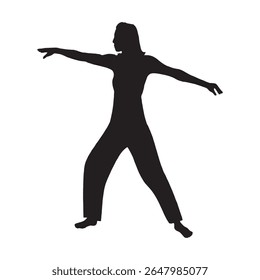 The image is of a girl, the girl is exercising. The background of the image is kept white.