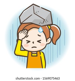Image of girl having trouble