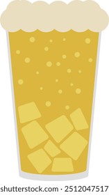 Image of a glass of beer with ice