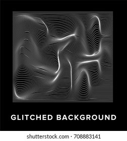 Image of glitched wireframe on dark background.