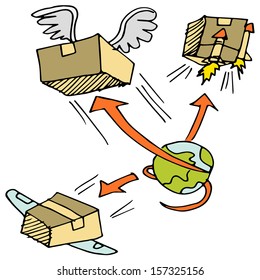 An image of global shipping.