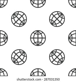 Image of globe sign, repeated on white background