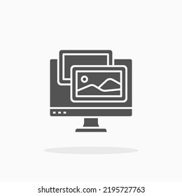 Image glyph icon. Can be used for digital product, presentation, print design and more.