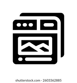 image glyph icon. Strong and solid vector icon for websites, mobile interfaces, presentations, and visual branding. High quality and easy to edit.