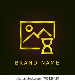 Image golden metallic logo