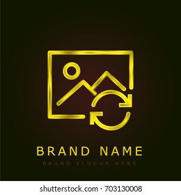 Image golden metallic logo