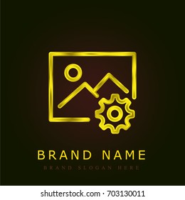 Image golden metallic logo