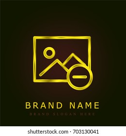 Image golden metallic logo