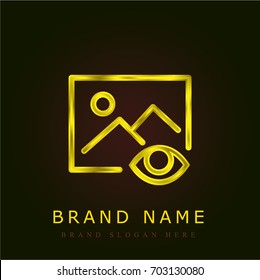 Image golden metallic logo