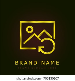 Image golden metallic logo