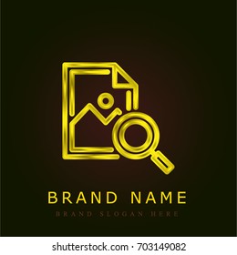 Image golden metallic logo
