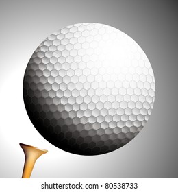 Una imagen de una pelota de golf lanzando una tee.