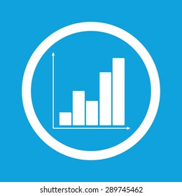 Image of graphic in circle, isolated on blue