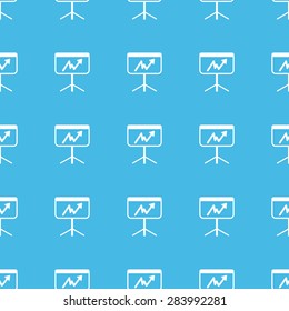 Image of graphic on screen, repeated in straight lines on blue background