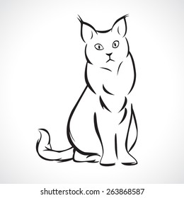 image graphic style of cat  isolated on white background