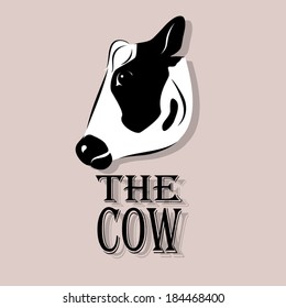 image graphic style of cow  isolated on white background