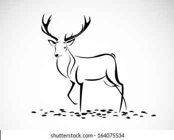 image graphic style of deer isolated on white background