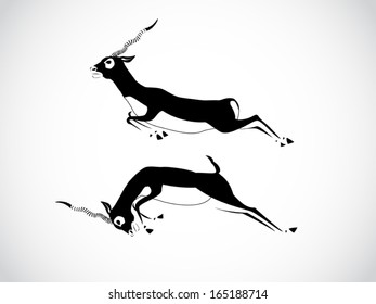 image graphic style of deer isolated on white background