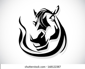 image graphic style of horse isolated on white background