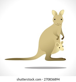 image graphic style of kangaroo  isolated on white background