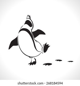 image graphic style of penguin  isolated on white background