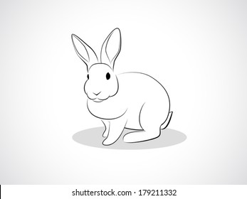 image graphic style of rabbit isolated on white background